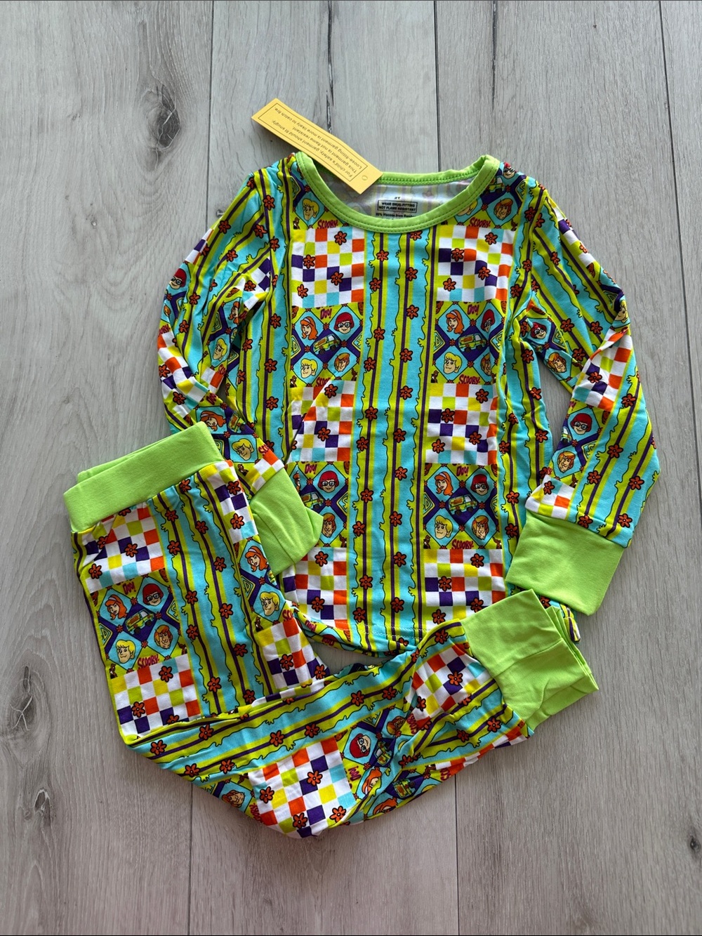 Scooby Doo Long Sleeve Bamboo Pajama Set Green 2T NWT IN PACKAGE